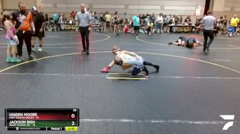 65 lbs Round 5 (6 Team) - Jackson Bish, Ragin Raisins WC vs Haiden Moore, East Kansas Eagles