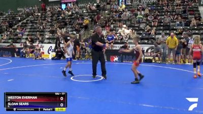 77 lbs Quarterfinal - Weston Everman, IA vs Sloan Sears, IL