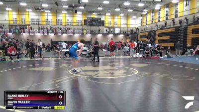 152 lbs Cons. Semi - Blake Briley, Iowa vs Gavin Muller, Iowa