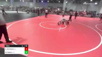 109 lbs Round Of 32 - Aiden Simmons, Driller WC vs Winslow Peters, Ruis Wr Ac