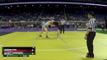 D3-215 lbs Semifinal - Jackson Cook, Whitehall HS vs Bennett VandenBerg, Constantine HS