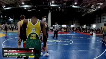 100 lbs Semifinals (4 Team) - Christian Howell, GREAT BRIDGE WRESTLING CLUB - GREEN vs Bret Bednarczyk, HANOVER HAWKEYE