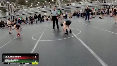 72 lbs Placement (4 Team) - Rocco Barone, Dragons United vs Zach Silverstein, Mat Warriors Black