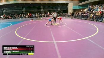 107 lbs Champ. Round 1 - Sophia Dunckel, McMinnville HS vs Cadance Morales, Grants Pass