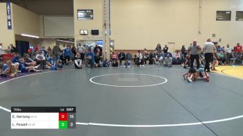 70 lbs Rr Rnd 3 - Easton Hertzog, Silo WC K-8 vs London Powell, Third Monkey K-8