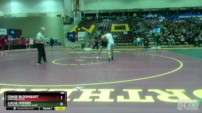 165 lbs Cons. Round 2 - Chase Bloomquist, Northern State vs Lucas Hodges, Southwest Minnesota State