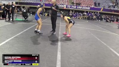 124 lbs Quarters & 1st Wb (16 Team) - Bethany Regione, Aurora vs Sophia Renteria, Adrian College