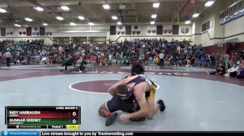 145 lbs Cons. Round 3 - Indy Harbaugh, Lisbon vs Gunnar Keeney, Alburnett