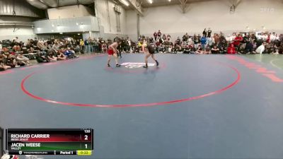 120 lbs Cons. Round 2 - Jacen Weese, Valley vs Richard Carrier, Regis Jesuit