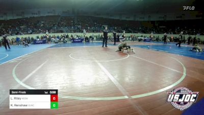 58 lbs Semifinal - Leland Riley, Midwest City Bombers Youth Wrestling Club vs Kooper Renshaw, Duncan Demon Wrestling