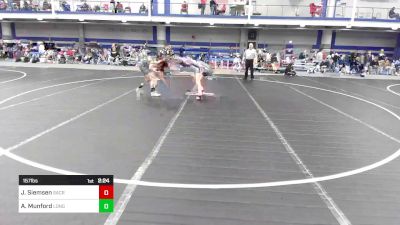 157 lbs Round Of 32 - Jon Siemsen, Sacred Heart University vs Aaron Munford, Long Island U