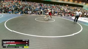 170 lbs Champ. Round 1 - Elizabeth Boyd, Ceres vs Kayden Liberidhs, Oakridge