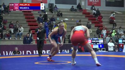76 kg Round 4 - Kylie Welker, USA vs Myah Phillips, CAN