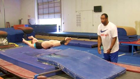 Trampoline Bar Drill Progression for Maloney Releases