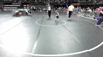 45 lbs Round Of 32 - Oliver Kindelsperger, Hopewell vs Greyson Godfrey, Sicklerville