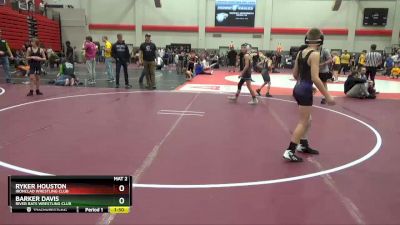 85 lbs Quarterfinal - Ryker Houston, Ironclad Wrestling Club vs Barker Davis, River Rats Wrestling Club