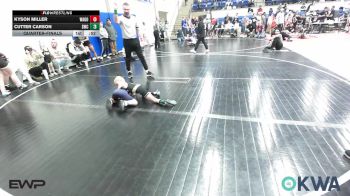 43 lbs Quarterfinal - Kyson Miller, Wagoner Takedown Club vs Cutter Carson, Salina Wrestling Club