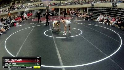 121 lbs Round 1 (4 Team) - Dylan Hall, Saint Pius X (Kansas City) vs Noah Nicholson, Stillwater