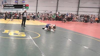 72 lbs Round 1 - 9:00am Friday - Ty Heysinger, Iowa Black vs Mason Simons, Terps Xtreme