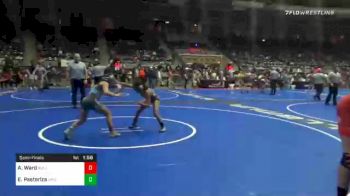 100 lbs Semifinal - Ava Ward, Bulltrained vs Erica Pastoriza, Arizona Girls Wrestling