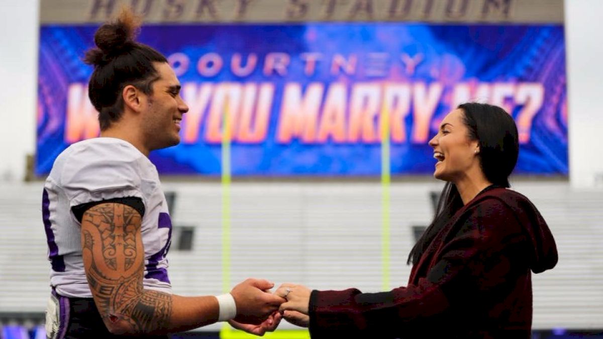 Former Huskies Softball Player Receives Surprise Proposal At Football Field