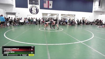 120 lbs Champ. Round 3 - Nathan Carrillo, St. John Bosco vs Aaron Mesa, Sultana