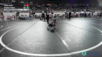 40 lbs Quarterfinal - Hazel Wynn, El Reno Wrestling Club vs Blakely Ponce, Raw Wrestling Club