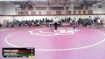 125 lbs Cons. Semi - Derek Ruffing, Santa Rosa Junior College vs Dakota Sanders, College Of The Rewoods