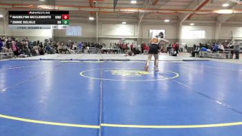 130 lbs Cons. Round 5 - Madelynn McClements, Flossmoor (Homewood-F.) vs Emme Delisle, Brighton (Girls)