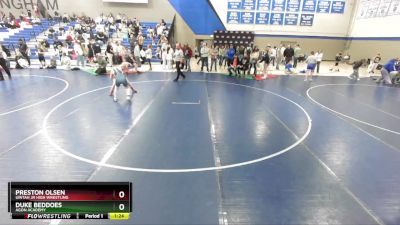 92 lbs 5th Place Match - Duke Beddoes, Agon Academy vs Preston Olsen, Uintah Jr High Wrestling