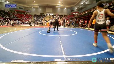 85 lbs Quarterfinal - Bryson Harris, HURRICANE WRESTLING ACADEMY vs Ried Mayo, Tonkawa Takedown Club