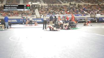 140-D2 Quarterfinal - Brylee Colwell, Eastmark High School vs Karlie Schneider, Sahuaro High School