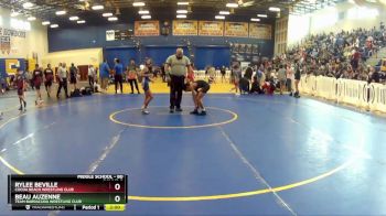 80 lbs Round 5 - Rylee Beville, Cocoa Beach Wrestling Club vs Beau Auzenne, Team Barracuda Wrestling Club