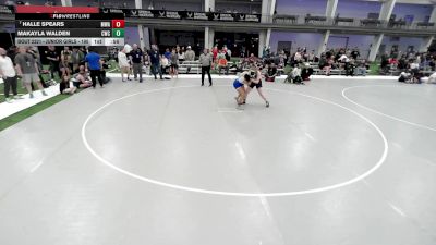 Junior Girls - 190 lbs Cons. Round 2 - Halle Spears, Michigan Wrestling Academy vs Makayla Walden, Charger Wrestling Club