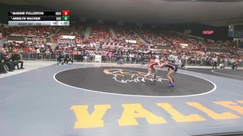 130 lbs 1st Place Match - Addilyn Wacker, Iola HS vs Maddie Fullerton, Wellington HS