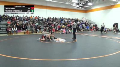 114 lbs Round 1 - Kayden Hagerman, Junior Cougar Wrestling Club vs Nash Bral, Yilek Wrestling Club