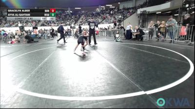 54 lbs Consi Of 8 #2 - Gracelyn Alber, Barnsdall Youth Wrestling vs Ayva Al-Qahtani, Wyandotte Youth Wrestling