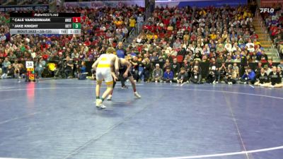 3A-120 lbs 1st Place Match - Jake Knight, Bettendorf vs Cale Vandermark, Ankeny Centennial