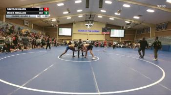 165 lbs Champ. Round 2 - Grayson Hagen, Doane vs Jacob Arellano, Westcliff