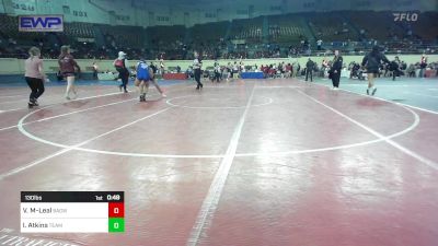 130 lbs Consi Of 8 #2 - Valeria Matos-Leal, Broken Arrow Girls Junior High vs Isabella Atkins, Team Choctaw