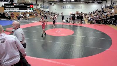 125 lbs 3rd Place Match - Caiden Harbert, West Liberty vs Isaac Ash, Wabash