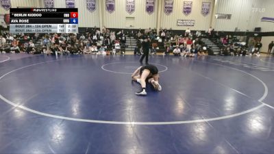 124 Open Semifinal - Ava Rose, Iowa vs Berlin Kiddoo, Central Methodist University