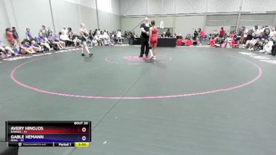 110 lbs Semis & 3rd Wb (16 Team) - Avery Hinojos, Kansas vs Gable Hemann, Iowa