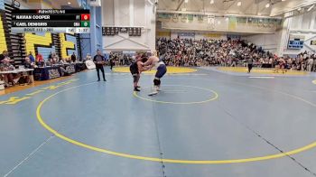 285 lbs Champ. Round 1 - Navian Cooper, Polytech vs Cael DeNigris, Delaware Military Academy