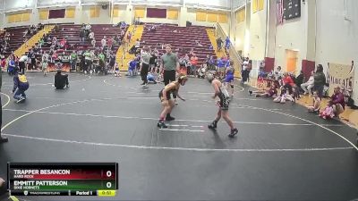 72 lbs 2nd Place Match - Trapper Besancon, Hard Rock vs Emmitt Patterson, Dixie Hornets