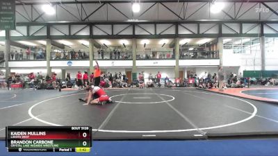 126-135 lbs Cons. Round 1 - Kaiden Mullins, Lakota West vs Brandon Carbone, Crystal Lake Wizards Wrestling