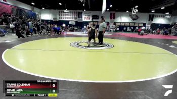 175 lbs Champ. Round 1 - Omar Lara, Indian Springs vs Travis Coleman, Paloma Valley