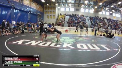 97 lbs Quarterfinal - Madison Carroll, Well Trained vs Juliana Mills, Flagler Wrestling Club