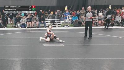 120 lbs Champ. Rd Of 64 - Leah Greenwaldt, Jack Pine Savage vs Avi Phlieger, 505 Wrestling Club