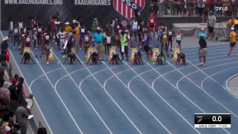 Youth Girls' 100m Championship, Semi-Finals 1 - Age 11